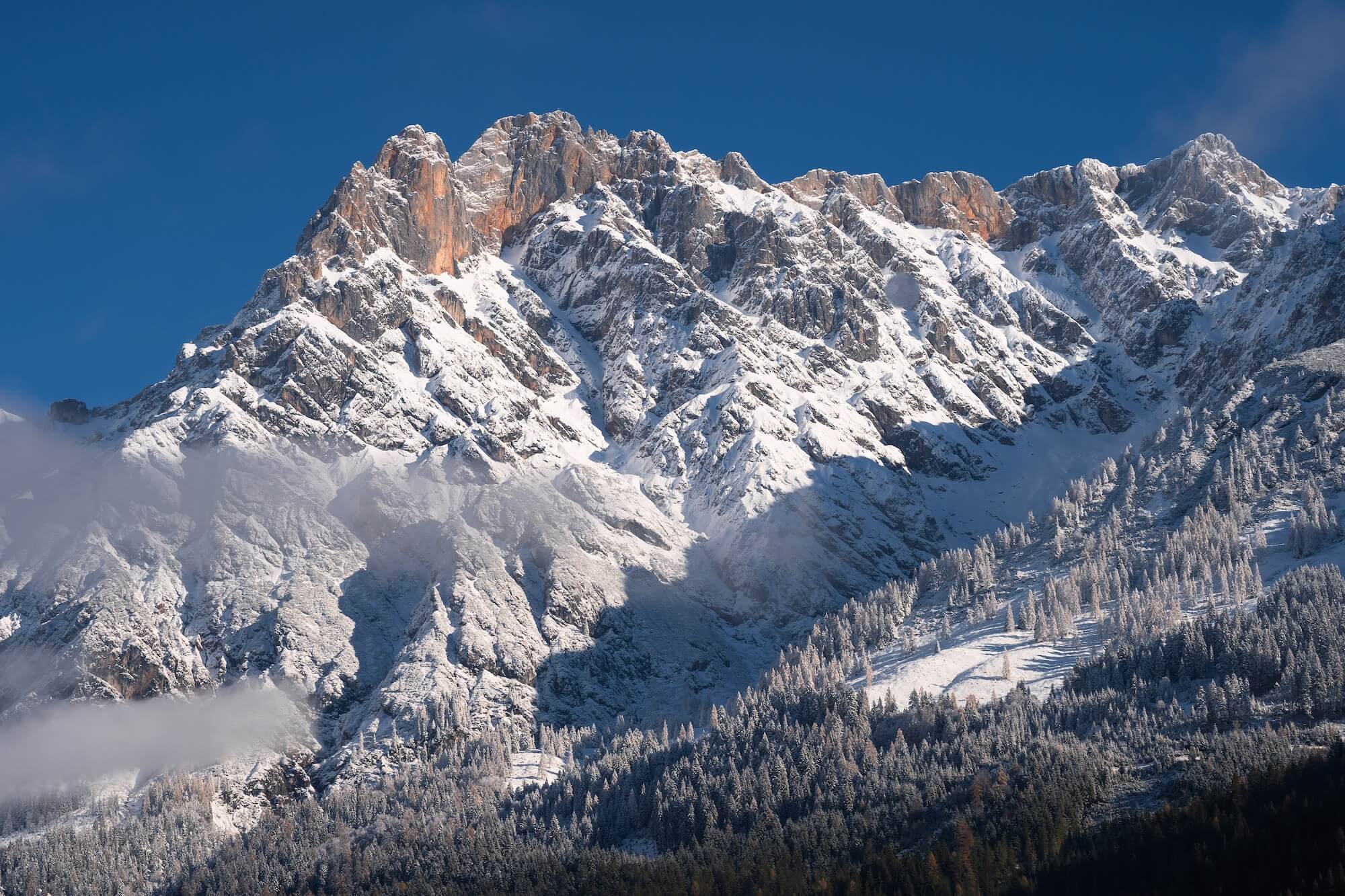 hinterthal hochkoenig berg schnee ochalet