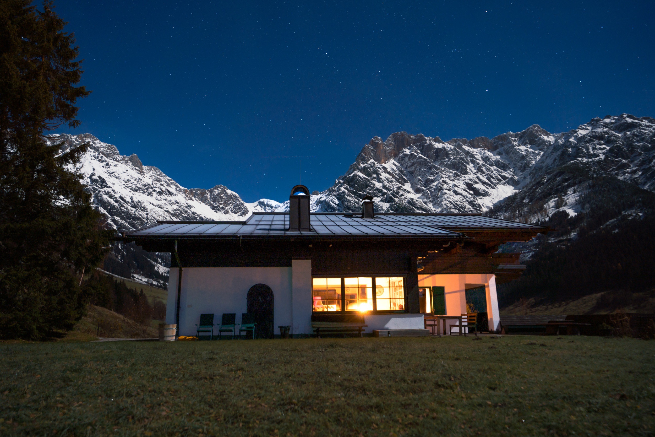 nachts im ferienhaus ochalet hinterthal